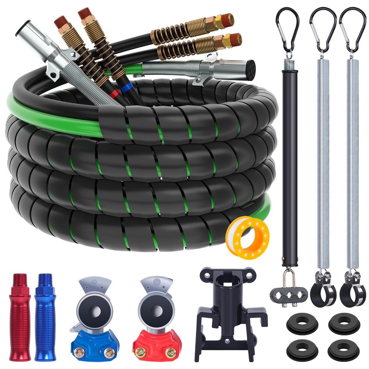CheeMuii front assembly showing 15ft 3-in-1 kit for reliable hookups