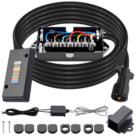 CheeMuii junction box front view with labeled terminals for easy wiring