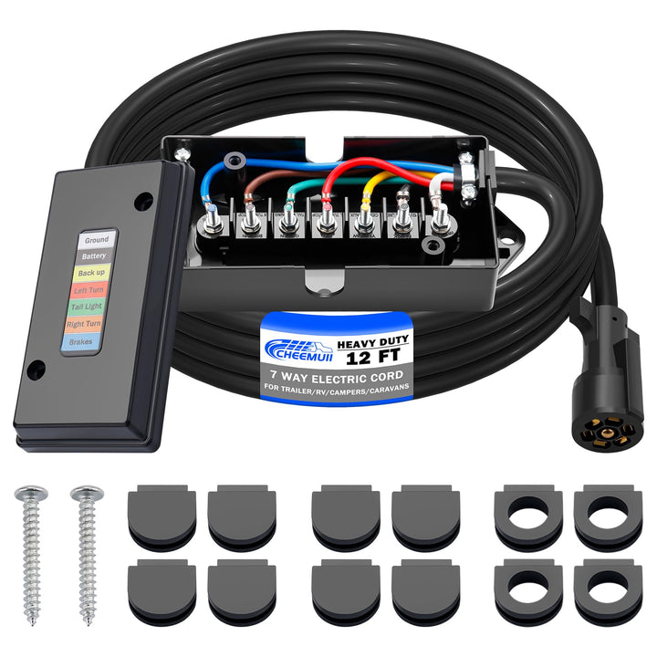 CheeMuii front packaging showing kit contents and reliable 7-way connectivity