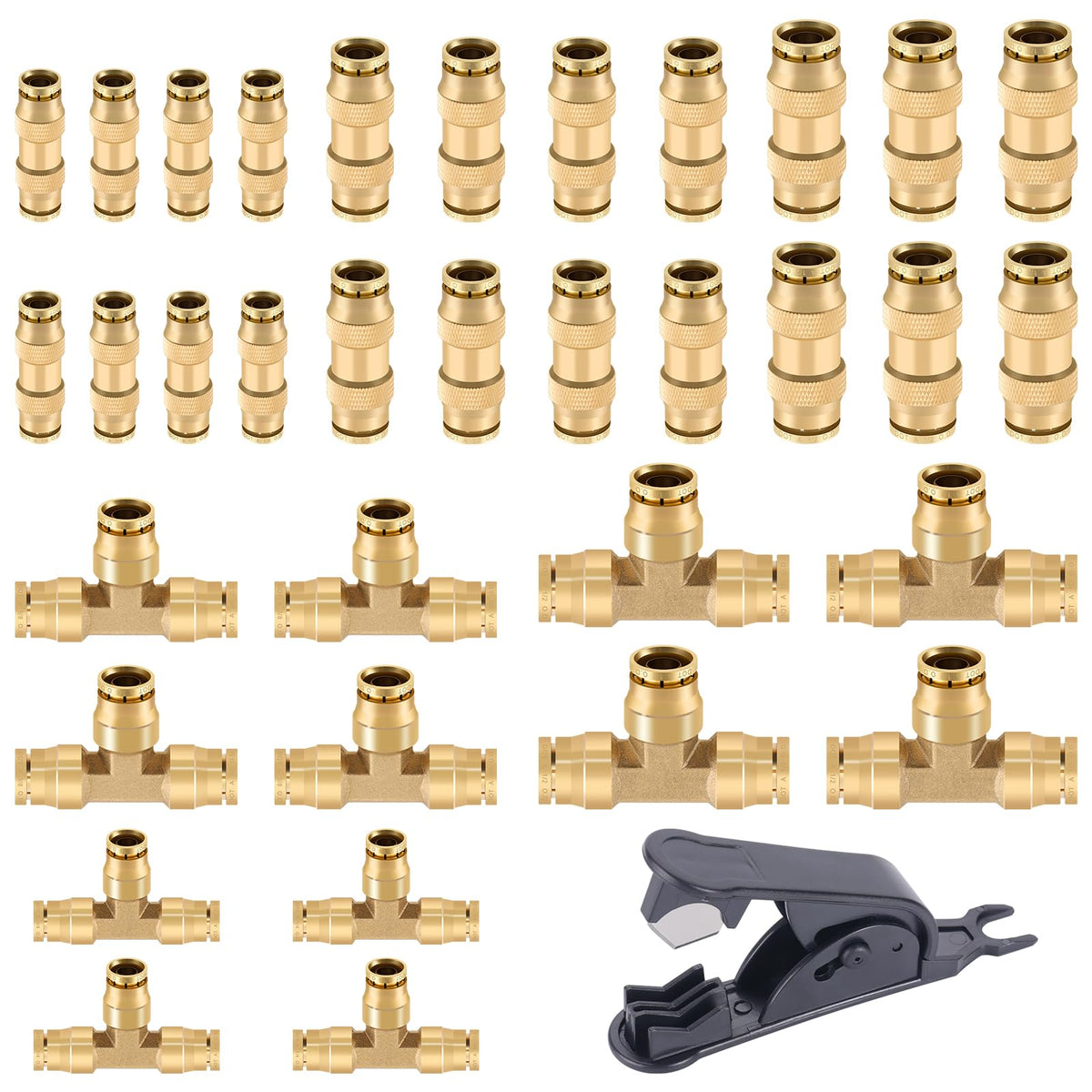 CheeMuii front packaging kit showing full 35-piece DOT fittings set, ready for repairs