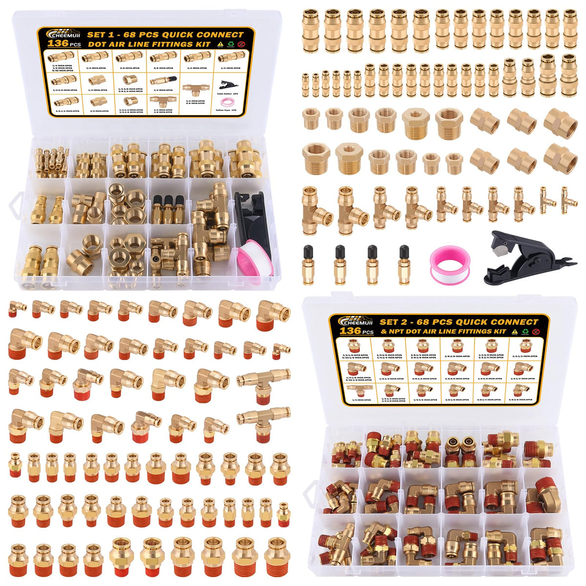 CheeMuii front packaging showing full 136-piece kit for ready use