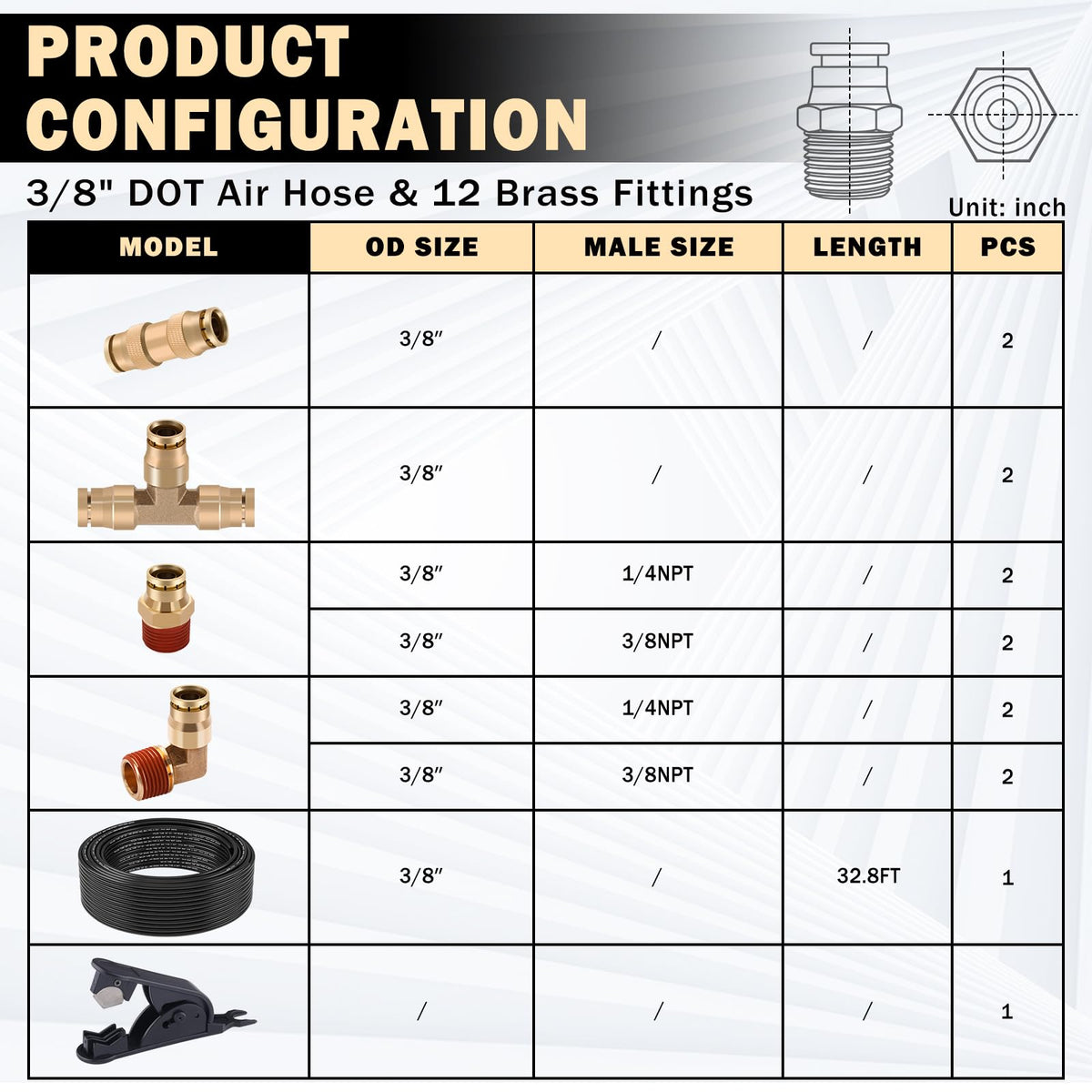 CheeMuii 3/8" PA12 hose coil highlighting durable texture and flexibility