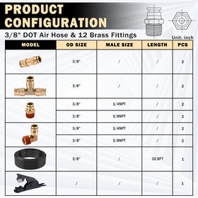CheeMuii 3/8" PA12 hose coil highlighting durable texture and flexibility