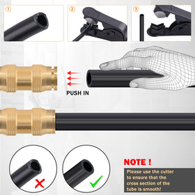 CheeMuii fittings beside ruler showing scale and easy size identification benefit