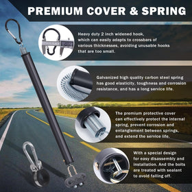 CheeMuii galvanized 16-inch spring close-up highlighting corrosion resistance and durability