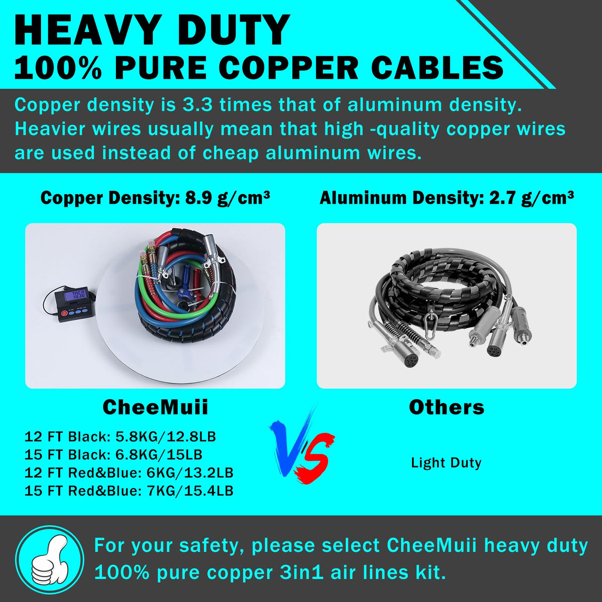 CheeMuii stainless-steel spring joint close-up protecting cable ends and preventing kinks