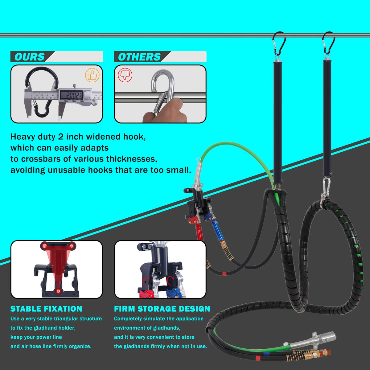 CheeMuii tender springs and clamps showing heavy-duty construction