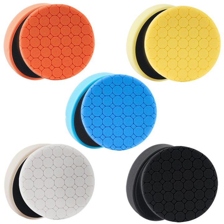 CHEGIF front packaging view showing five buffing pads and kit benefit safety