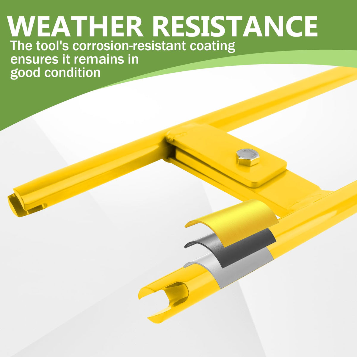 Chelhead LT890 yellow finish detail for high visibility in busy workshops