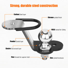 Chelhead side profile showing reversible rise or drop for leveling