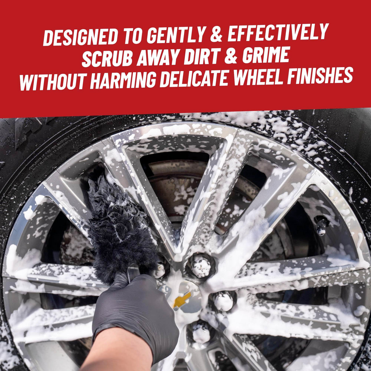 Chemical Guys microfiber wash mitt close detail showing soft fibers for scratch reduction benefit
