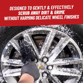 Chemical Guys microfiber wash mitt close detail showing soft fibers for scratch reduction benefit
