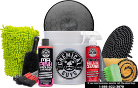 Chemical Guys Mr. Pink soap close-up showing label and thick suds for gentle lubrication benefit