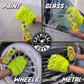 Chemical Guys finished paint surface reflecting light after wash for enhanced gloss