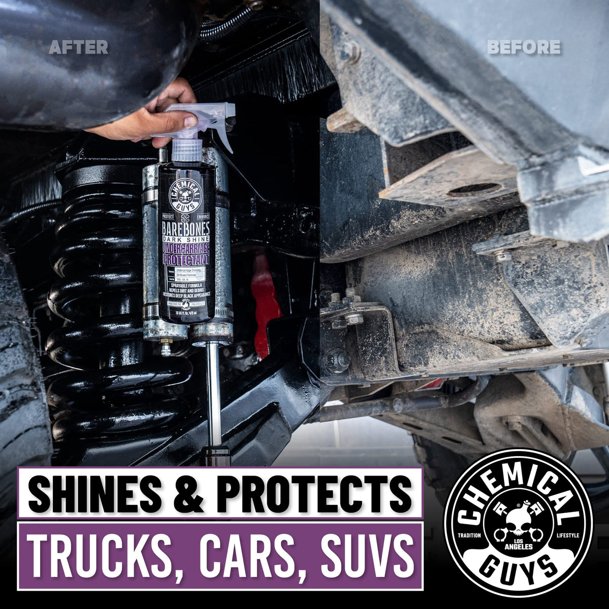 Chemical Guys used on RV undercarriage showing maintenance and curb appeal