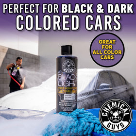 Chemical Guys foam cannon spraying thick foam showing effective coverage and gentle cleaning