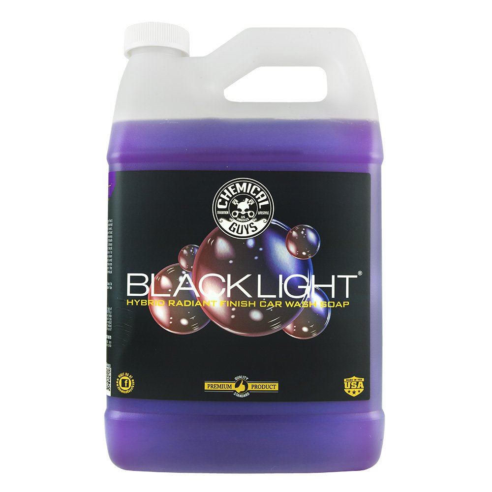 Chemical Guys front gallon bottle showing product and pour cap for easy dosing