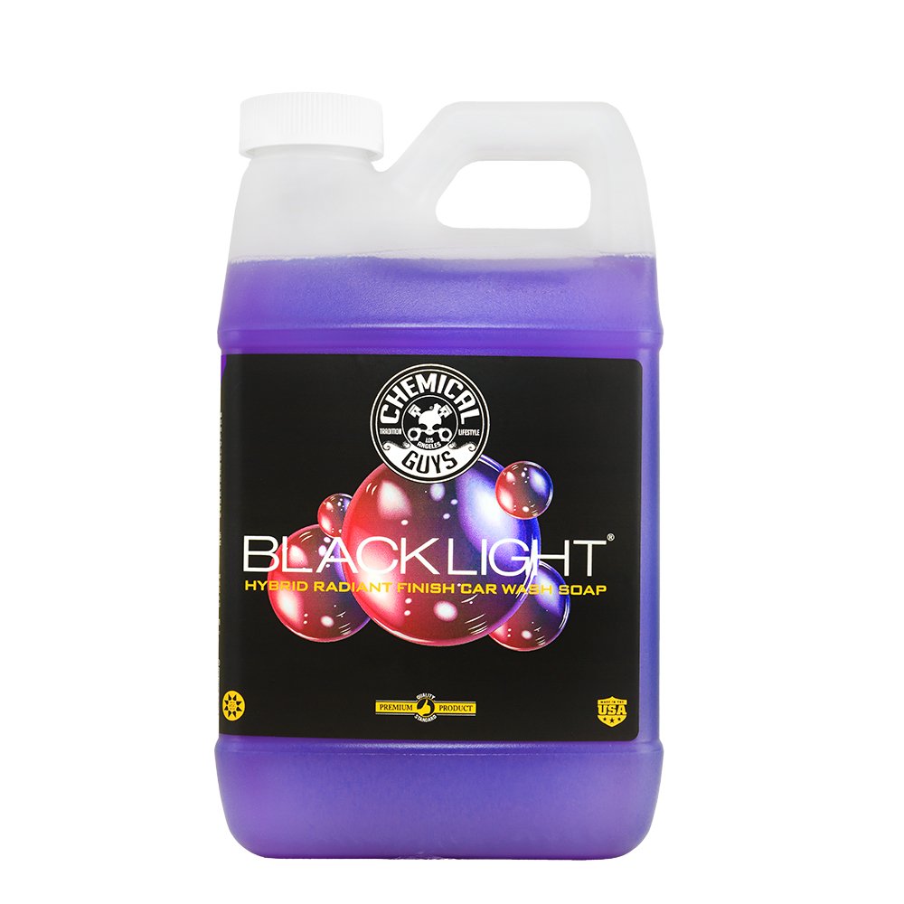 Chemical Guys front label showing Black Light 64 oz and scent benefits