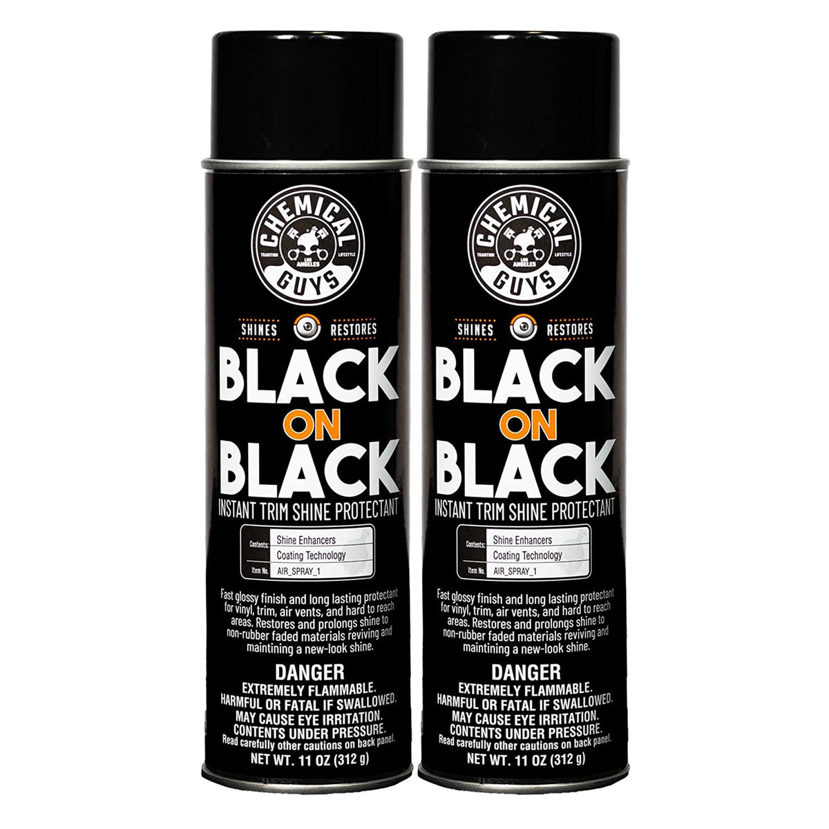 Chemical Guys front-packaging showing two 11 oz bottles and brand benefit