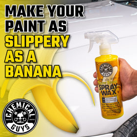 Chemical Guys Blazin' Banana applied to wet paint demonstrating instant usability