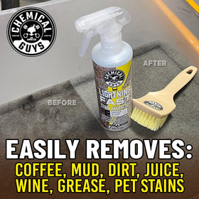 Chemical Guys agitated with brush to lift embedded dirt effectively
