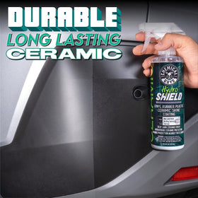 Chemical Guys used on bumper showing exterior trim revitalization