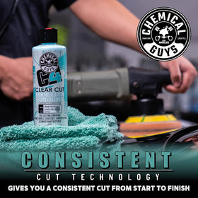 Chemical Guys C4 in a detailing bay lifestyle shot showing professional results