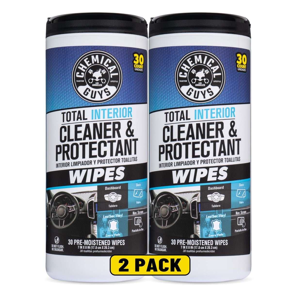 Chemical Guys canister front packaging showing brand and count, quick grab convenience