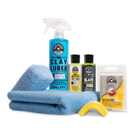 Chemical Guys kit front packaging showing included clay kit benefits