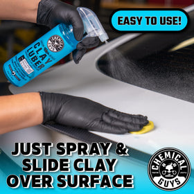 Chemical Guys glossy paint after claying showing restored reflectivity