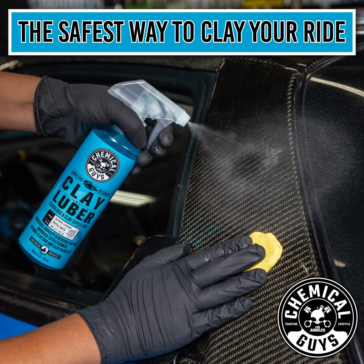 Chemical Guys lubricant droplet texture close-up showing slick formula