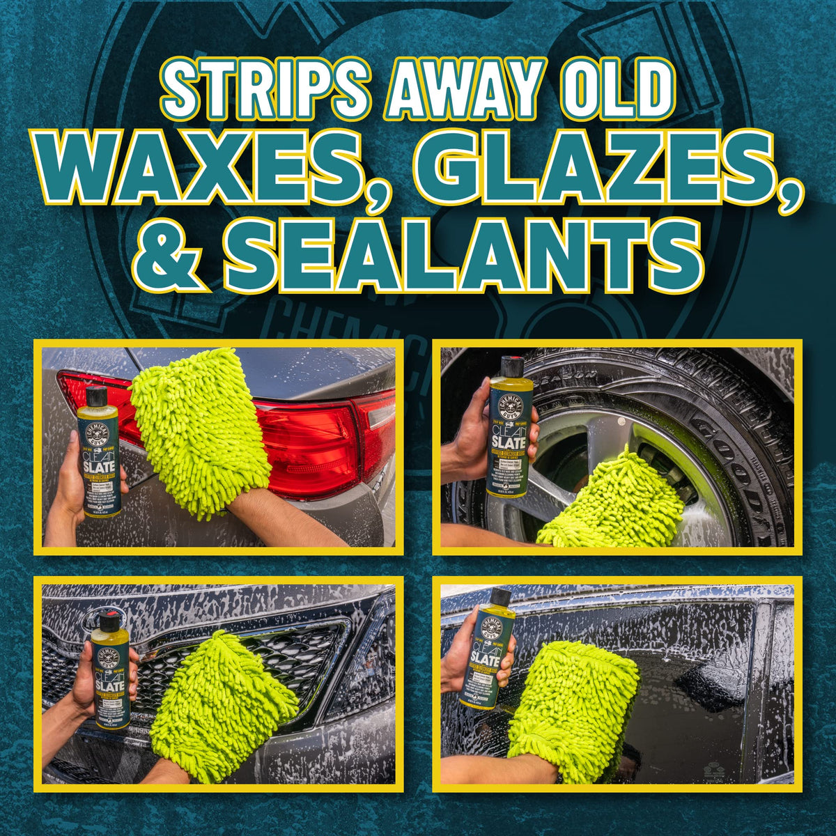 Chemical Guys used with microfiber mitt demonstrating safe lifting of contaminants