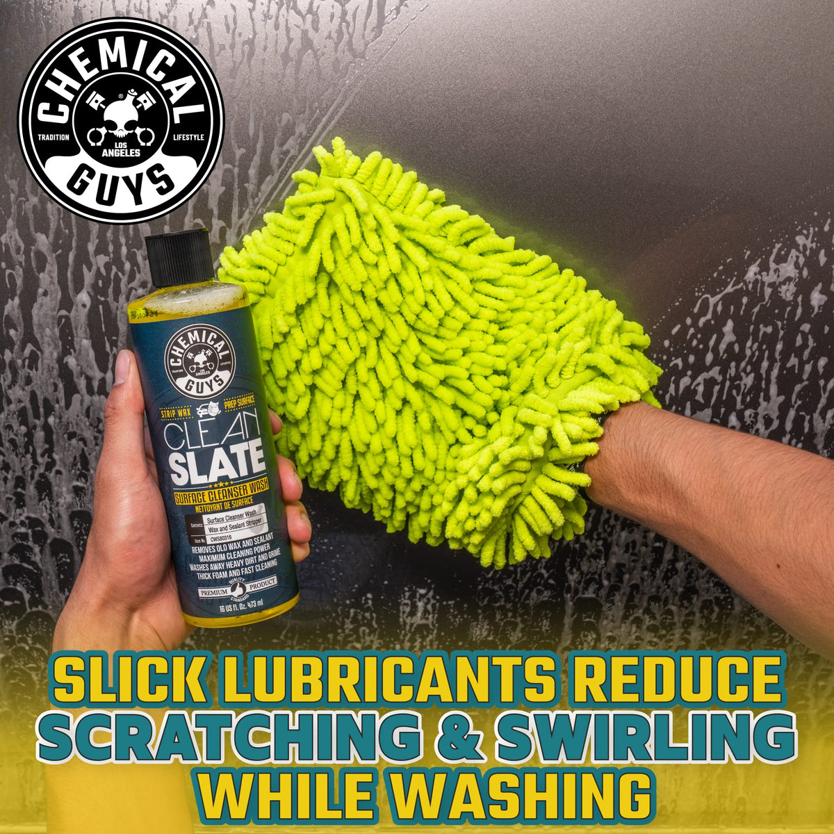 Chemical Guys cleaned paint surface showing residue-free finish for better adhesion benefit