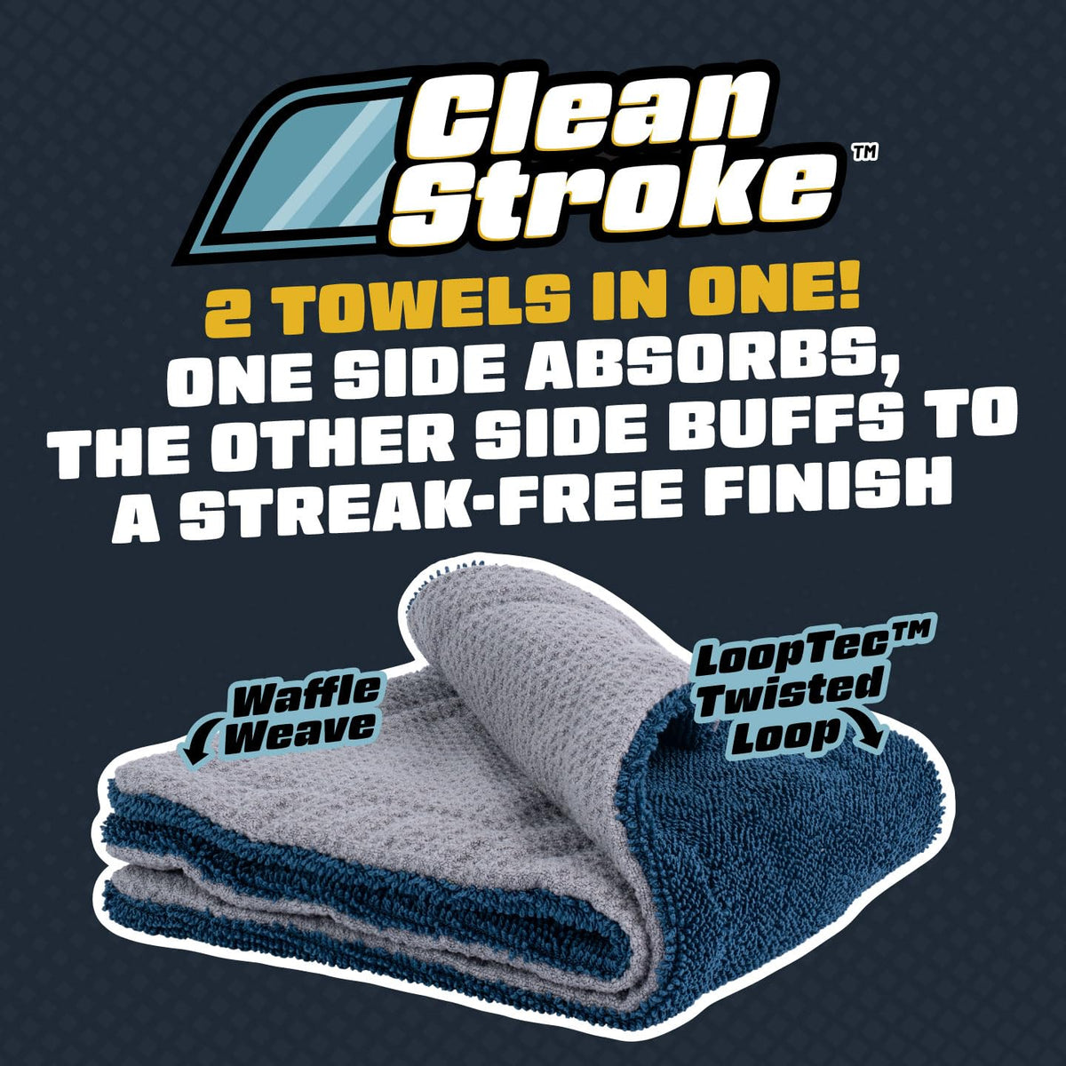 Chemical Guys towel flipped to show both sides for cleaning and polishing benefit