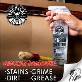 Chemical Guys cleaner staged in garage lifestyle showing versatile multi-use benefit