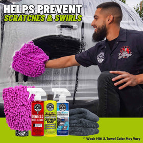 Chemical Guys clear zipper bag packed for easy transport and organized storage