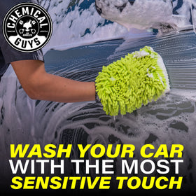 Chemical Guys chenille fiber close-up showing plush texture for safe cleaning