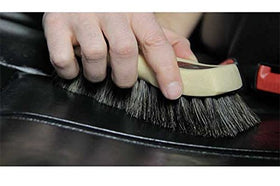 Chemical Guys close-up of horsehair bristles revealing gentle fibers that lift dirt safely