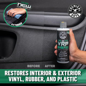 Close-up of Chemical Guys VRP dry finish on trim for dust resistance