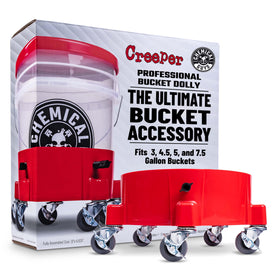 Chemical Guys front view of dolly showing stable base and five casters for smooth rolling