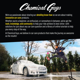 Chemical Guys detail of lockable caster demonstrating stability and safety benefit