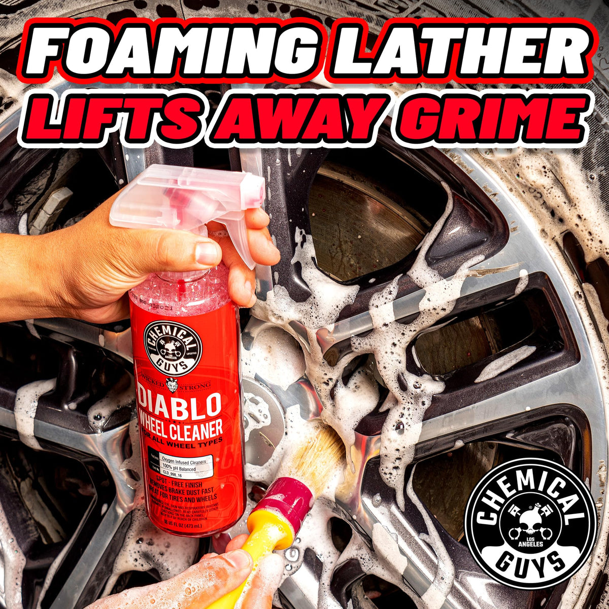 Chemical Guys Diablo bottle in hand to show size and portable convenience