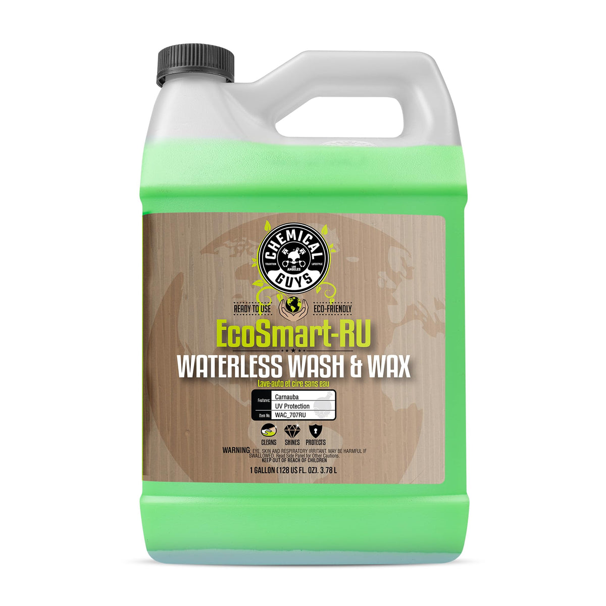 Chemical Guys EcoSmart front label showing product benefits and gallon size