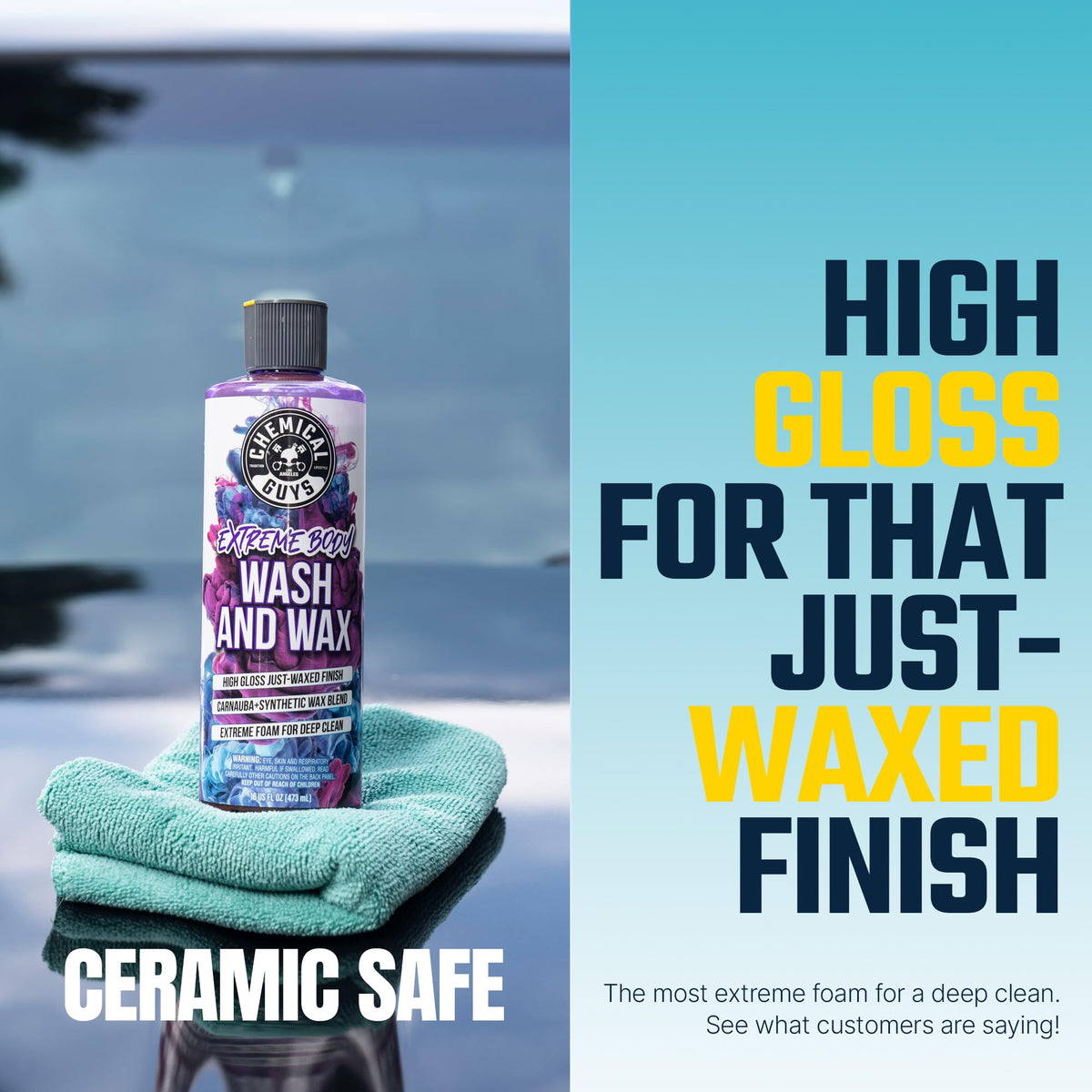 Chemical Guys close-up suds texture showing lubrication and dirt suspension