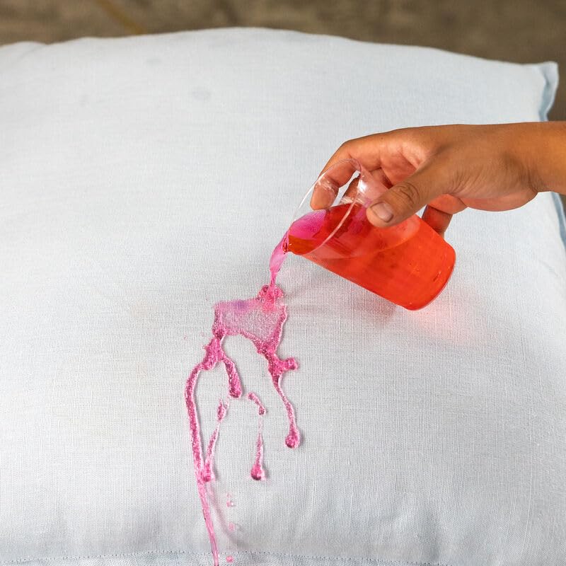 Chemical Guys fabric beading image showing spilled liquid beaded for quick cleanup