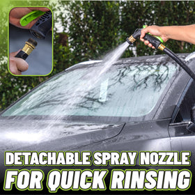 Chemical Guys lifestyle wash scene with family rinsing car showing faster cleaning benefit