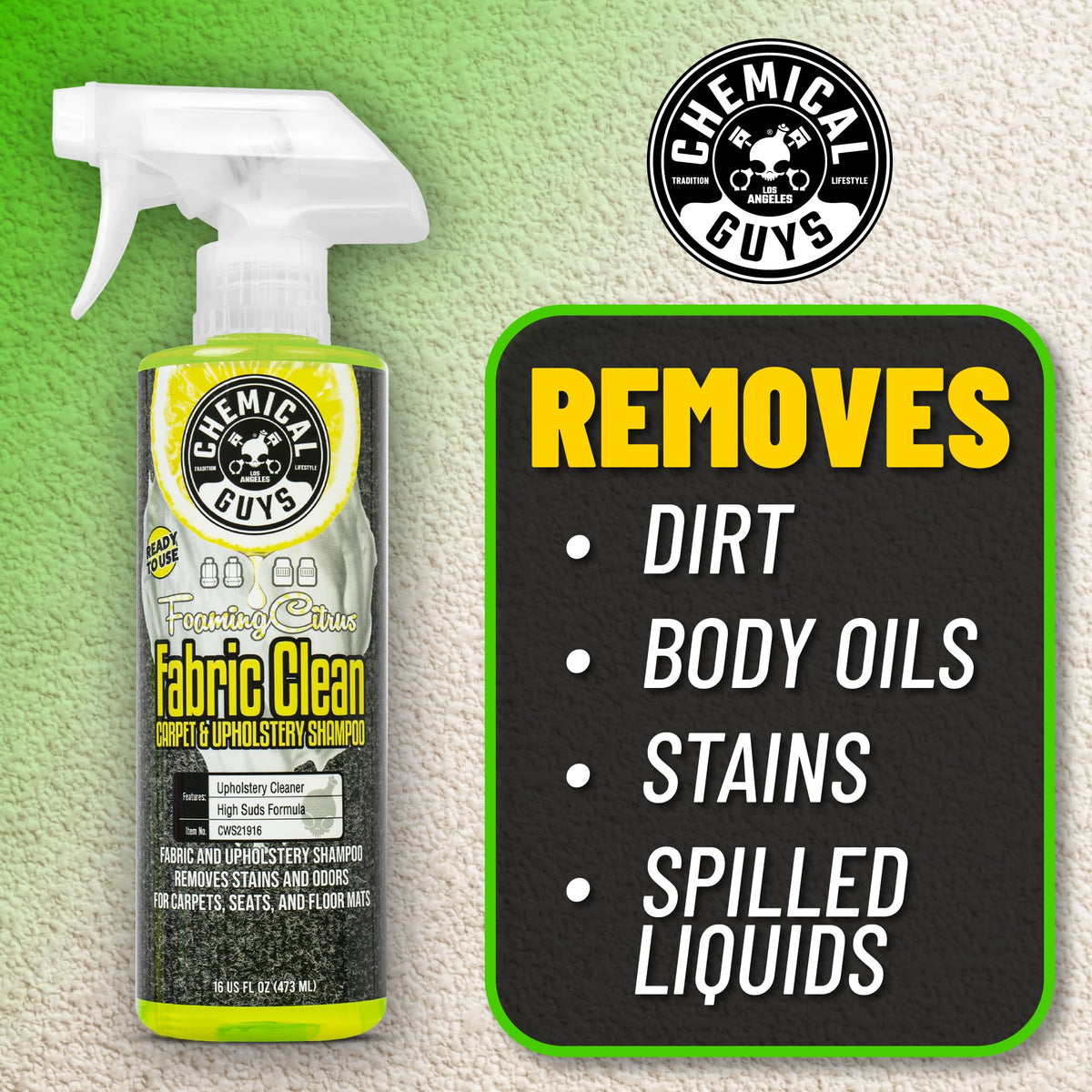 Chemical Guys dense citrus foam close-up lifting dirt for visible cleaning