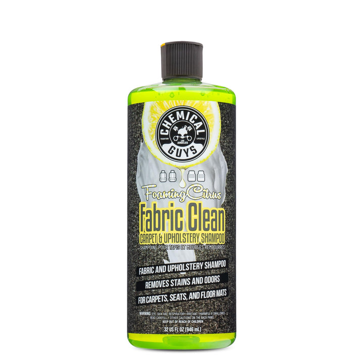 Chemical Guys bottle front label showing product name and benefits