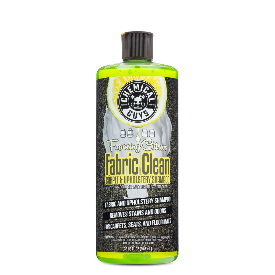 Chemical Guys bottle front label showing product name and benefits