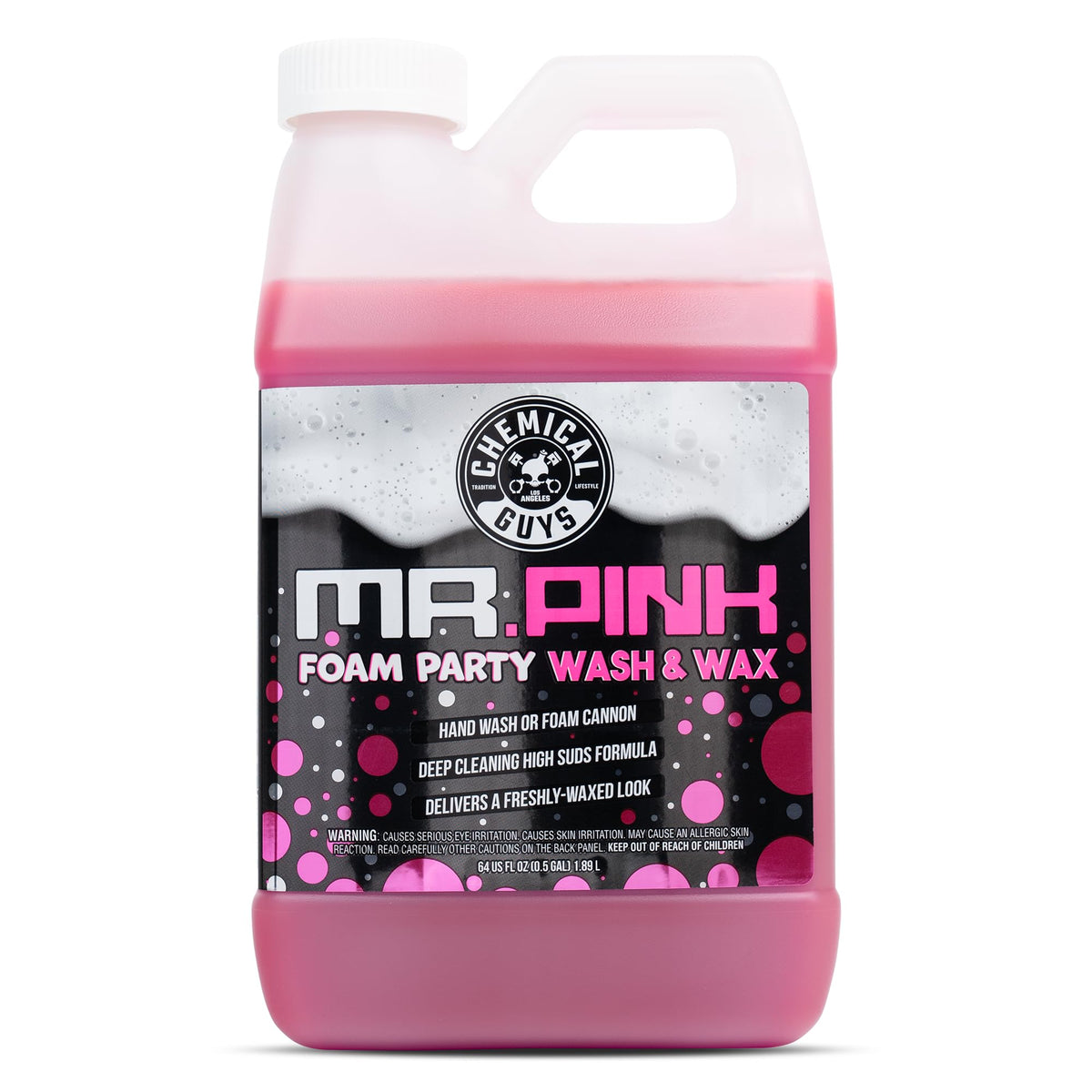 Chemical Guys front bottle view showing label and 64 oz benefit